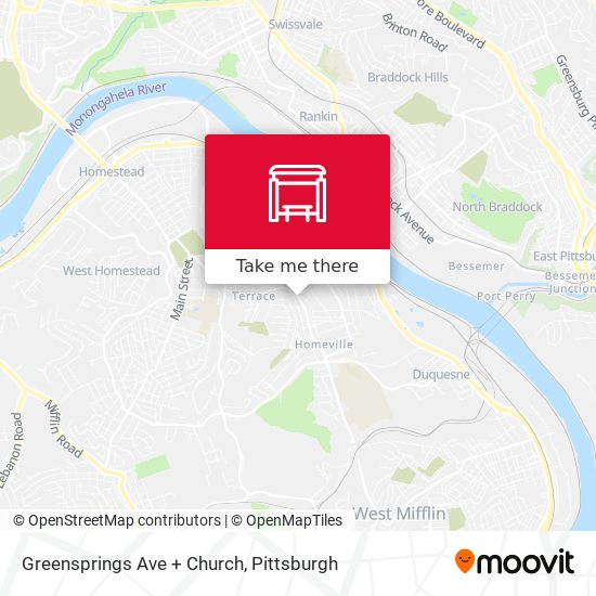 Mapa de Greensprings Ave + Church