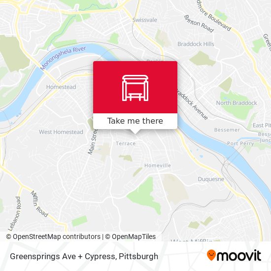 Mapa de Greensprings Ave + Cypress