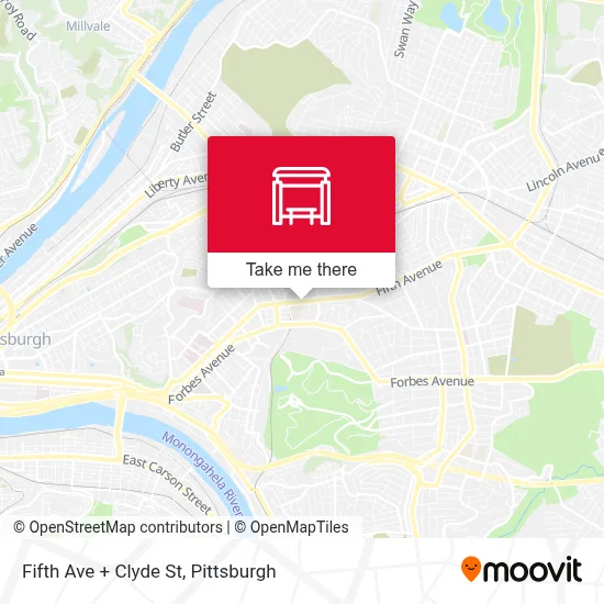 Fifth Ave + Clyde St map