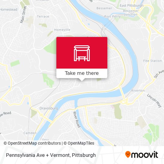 Pennsylvania Ave + Vermont map