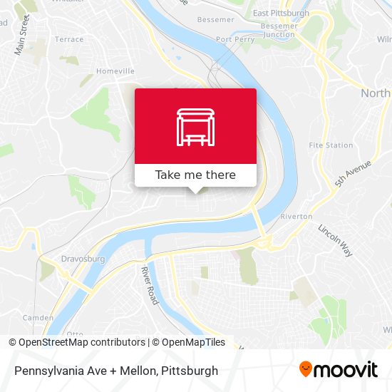 Mapa de Pennsylvania Ave + Mellon