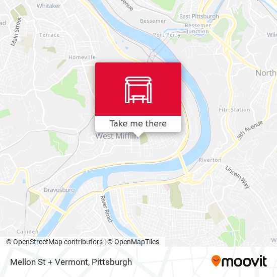 Mellon St + Vermont map