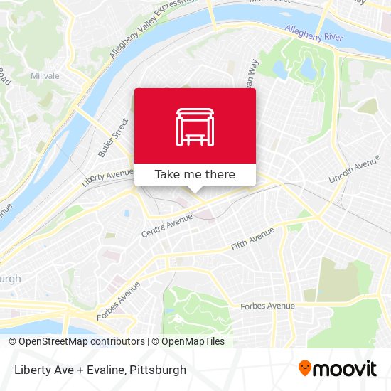 Mapa de Liberty Ave + Evaline