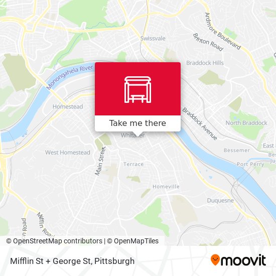 Mifflin St + George St map