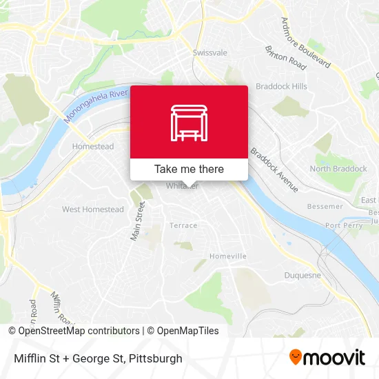 Mifflin St + George St map