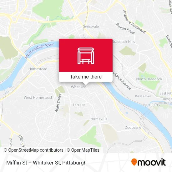 Mapa de Mifflin St + Whitaker St