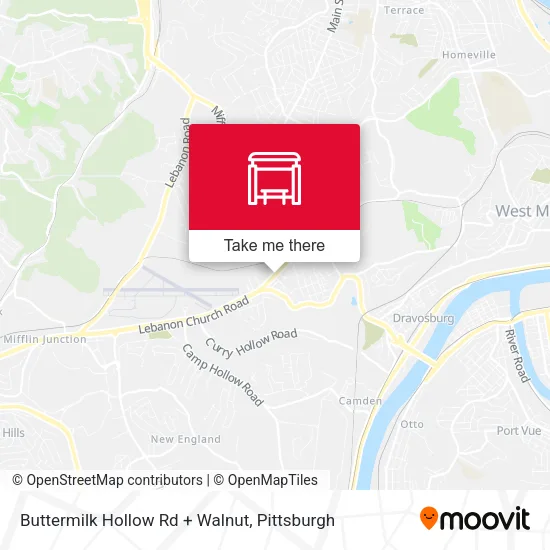 Mapa de Buttermilk Hollow Rd + Walnut