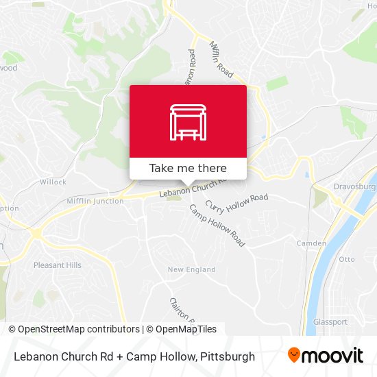 Lebanon Church Rd + Camp Hollow map