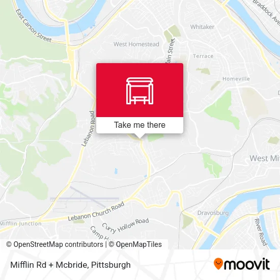 Mapa de Mifflin Rd + Mcbride