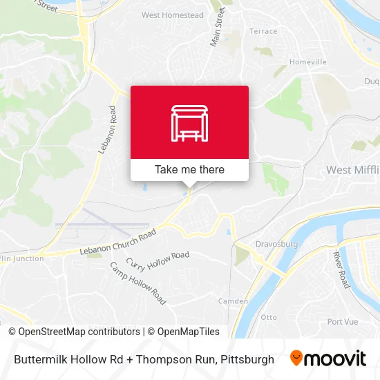 Mapa de Buttermilk Hollow Rd + Thompson Run