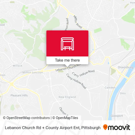 Mapa de Lebanon Church Rd + County Airport Ent