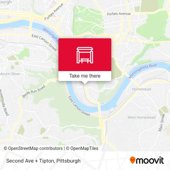 Mapa de Second Ave + Tipton