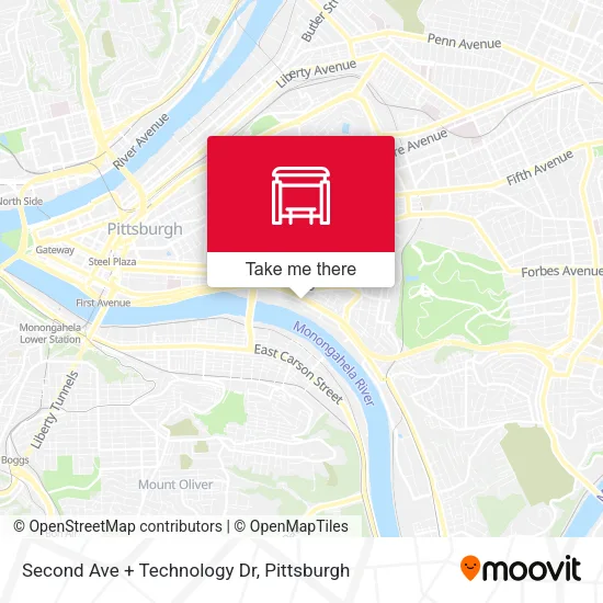 Second Ave + Technology Dr map