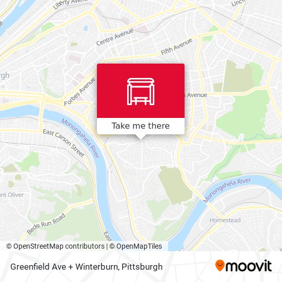 Greenfield Ave + Winterburn map