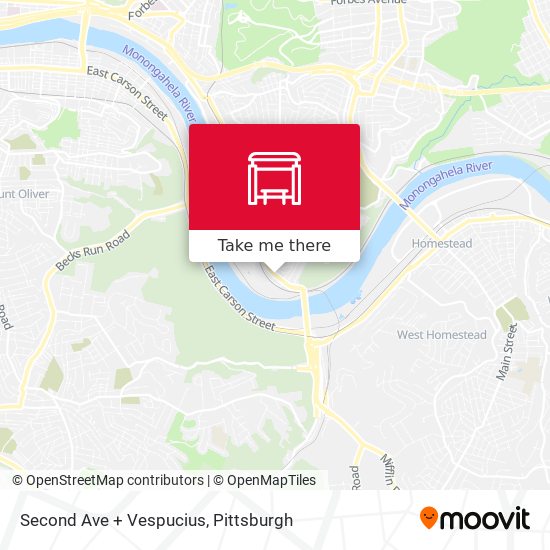 Mapa de Second Ave + Vespucius