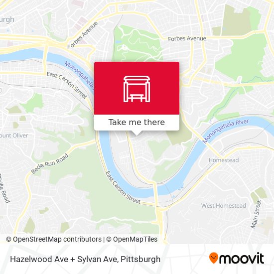 Hazelwood Ave + Sylvan Ave map