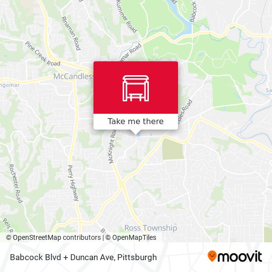 Babcock Blvd + Duncan Ave map