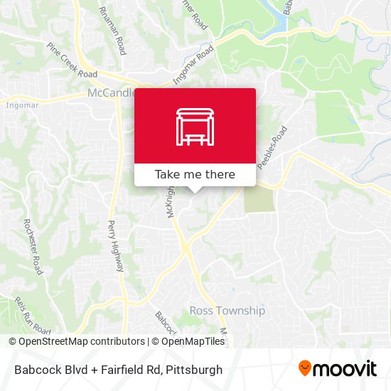 Mapa de Babcock Blvd + Fairfield Rd