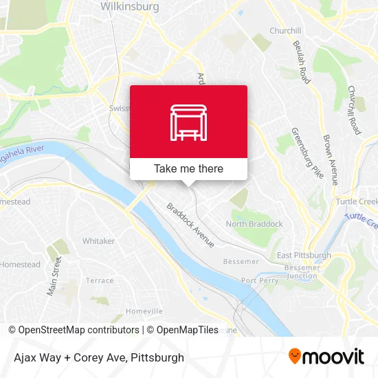 Mapa de Ajax Way + Corey Ave