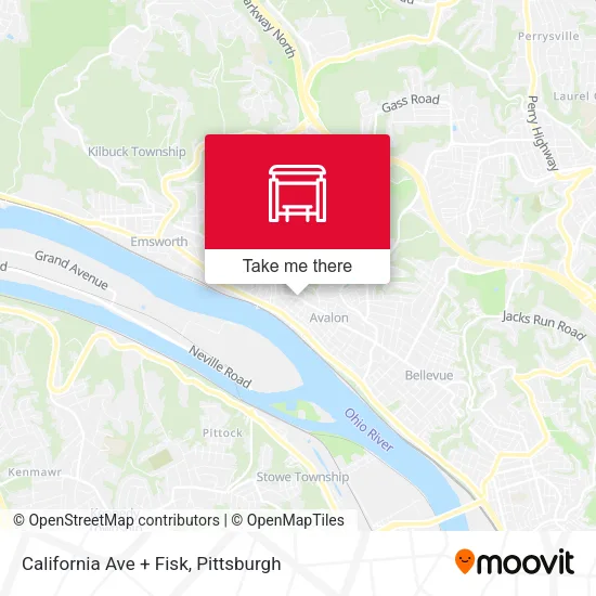 Mapa de California Ave + Fisk