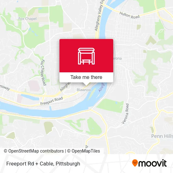 Mapa de Freeport Rd + Cable