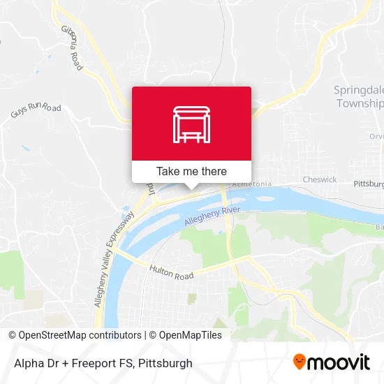 Alpha Dr + Freeport FS map