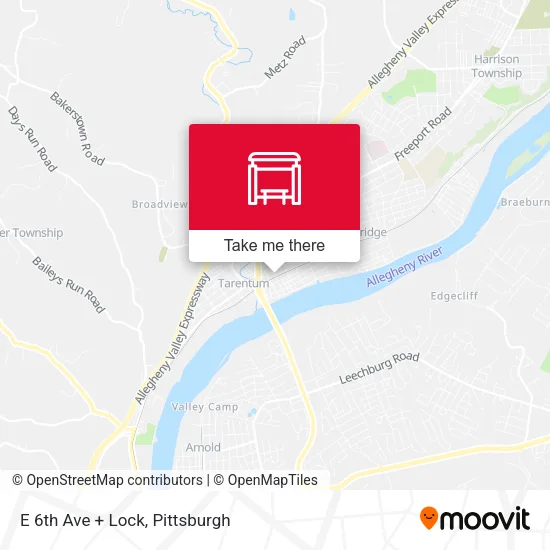 Mapa de E 6th Ave + Lock