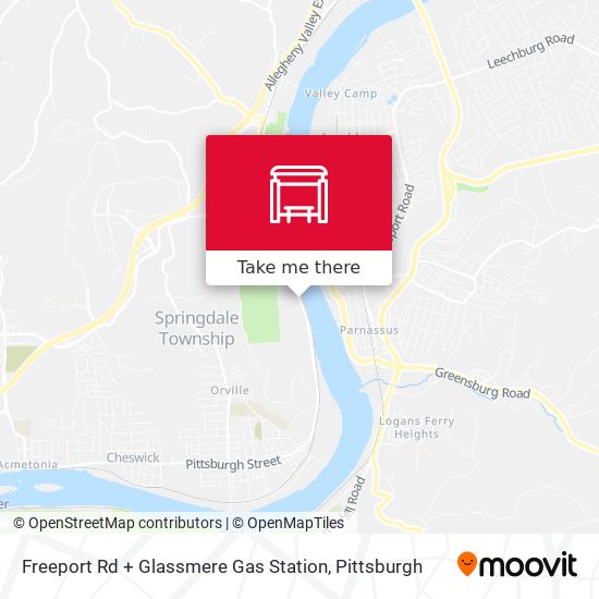 Freeport Rd + Glassmere Gas Station map