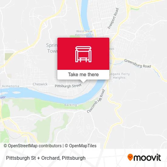 Pittsburgh St + Orchard map