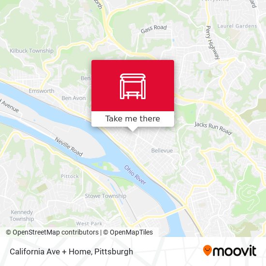California Ave + Home map