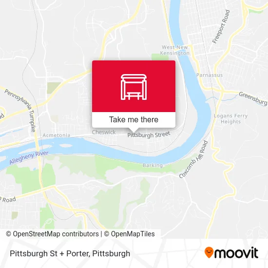 Pittsburgh St + Porter map