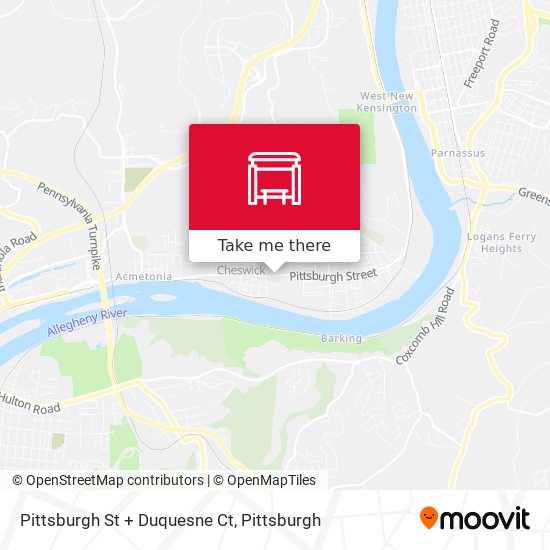 Pittsburgh St + Duquesne Ct map