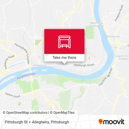 Pittsburgh St + Allegheny map