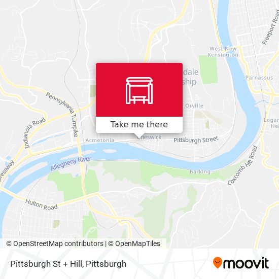 Mapa de Pittsburgh St + Hill