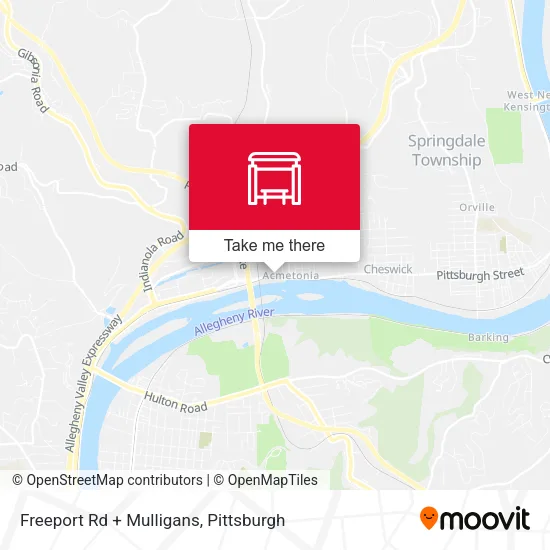 Mapa de Freeport Rd + Mulligans