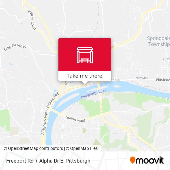 Mapa de Freeport Rd + Alpha Dr E
