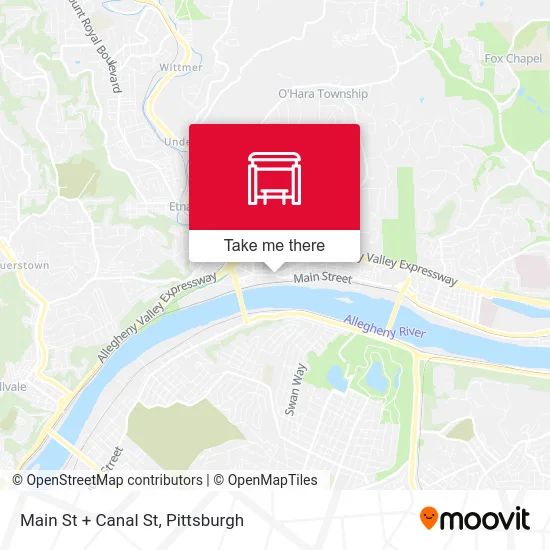 Main St + Canal St map