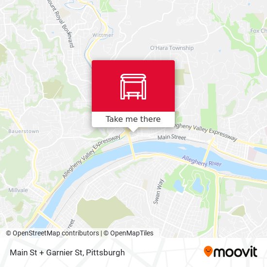 Main St + Garnier St map
