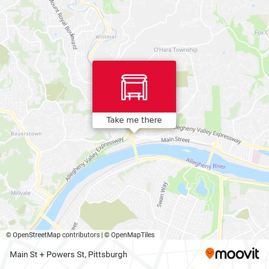 Mapa de Main St + Powers St