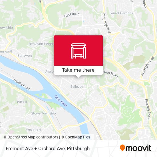 Fremont Ave + Orchard Ave map
