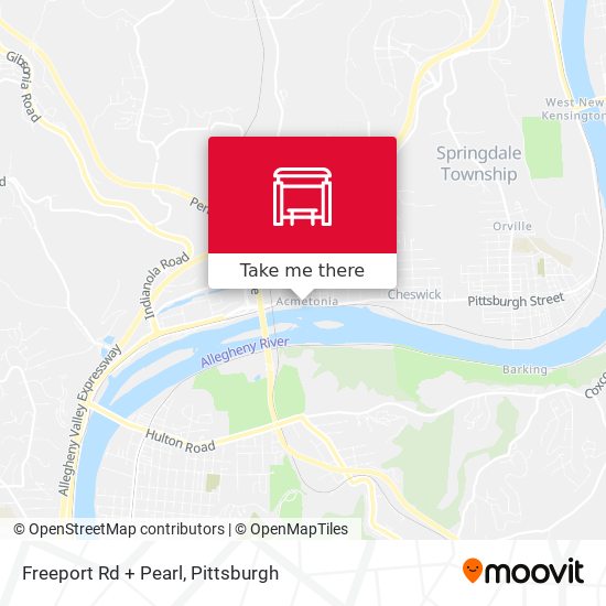 Freeport Rd + Pearl map