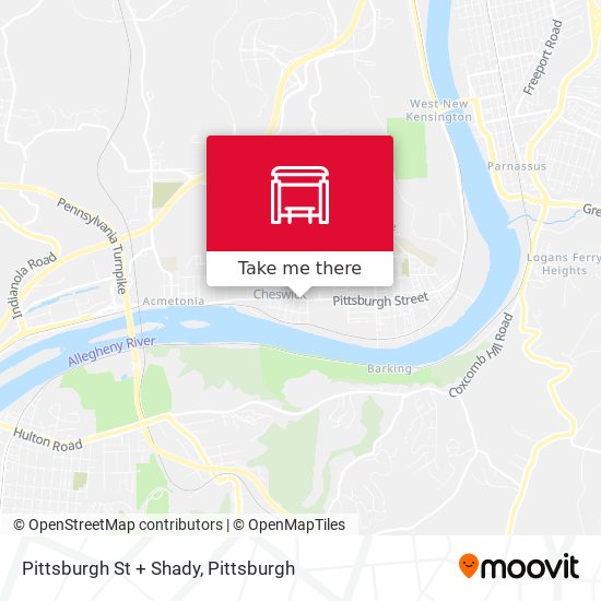 Mapa de Pittsburgh St + Shady