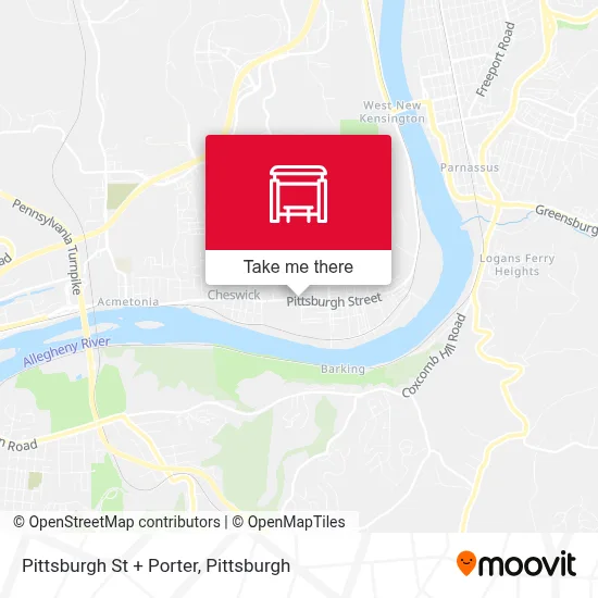 Pittsburgh St + Porter map