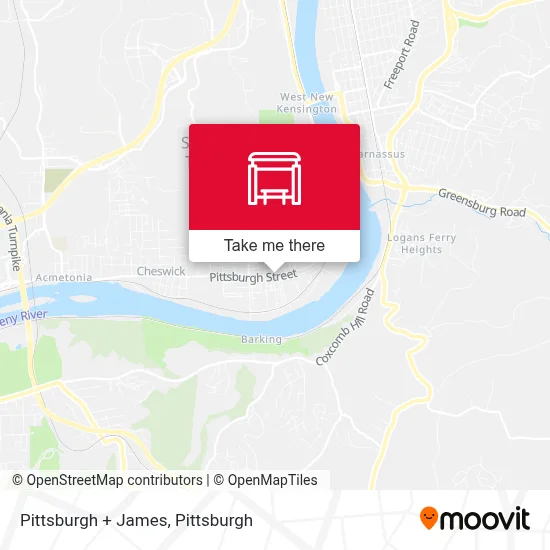 Pittsburgh + James map