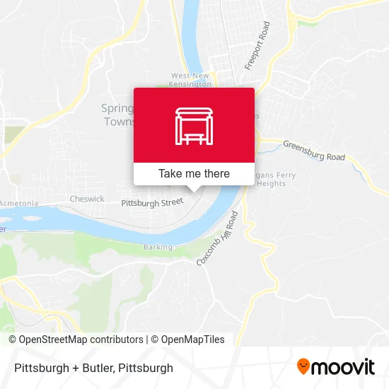Pittsburgh + Butler map