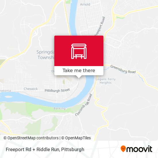 Freeport Rd + Riddle Run map