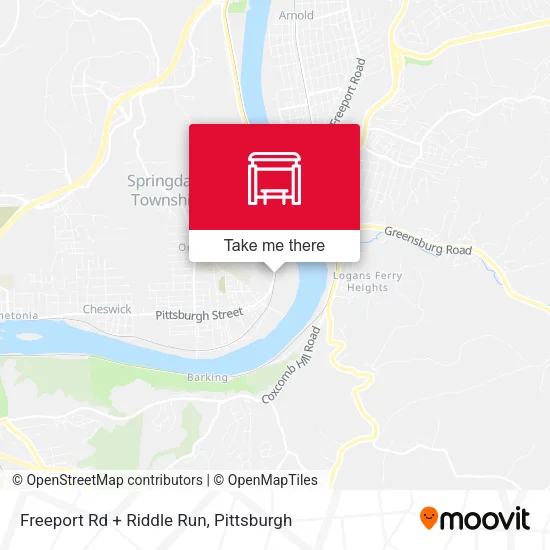 Freeport Rd + Riddle Run map