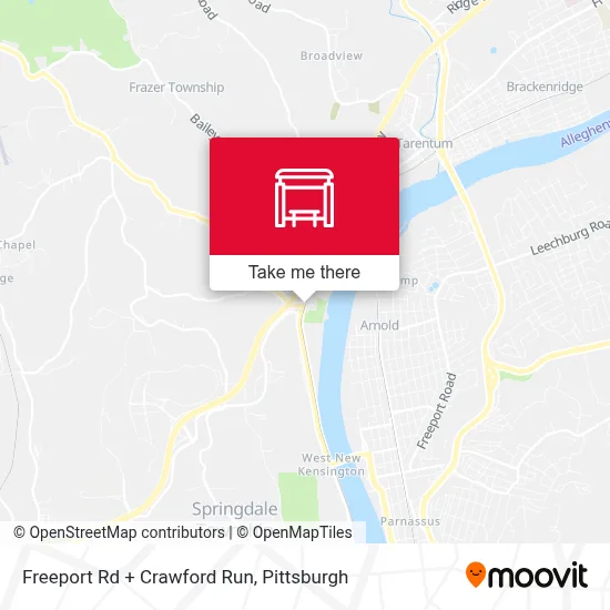 Freeport Rd + Crawford Run map