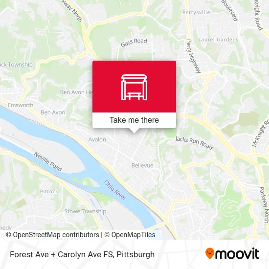 Forest Ave + Carolyn Ave FS map