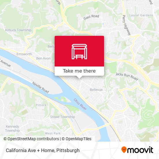 California Ave + Home map